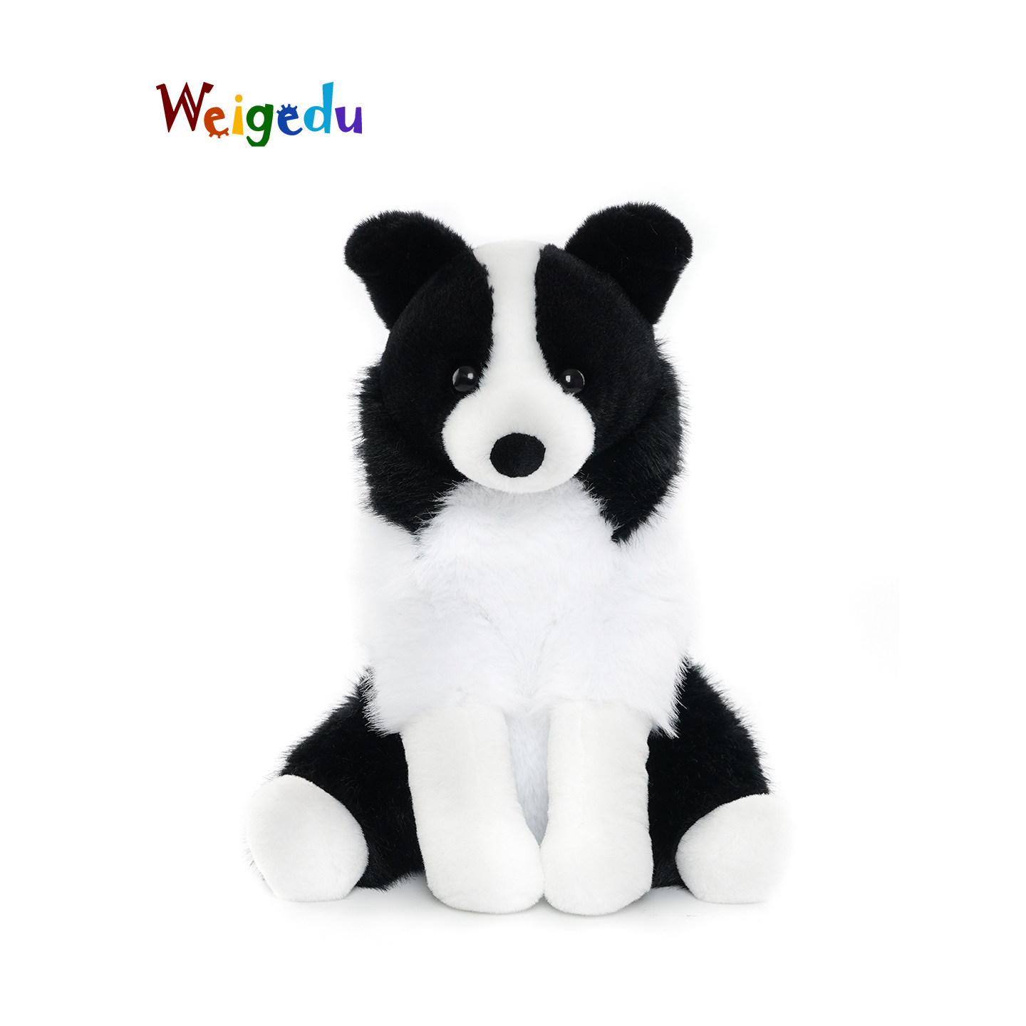 WEIGEDU仿真边境牧羊犬毛绒玩具小狗公仔可爱狗狗玩偶生日礼物