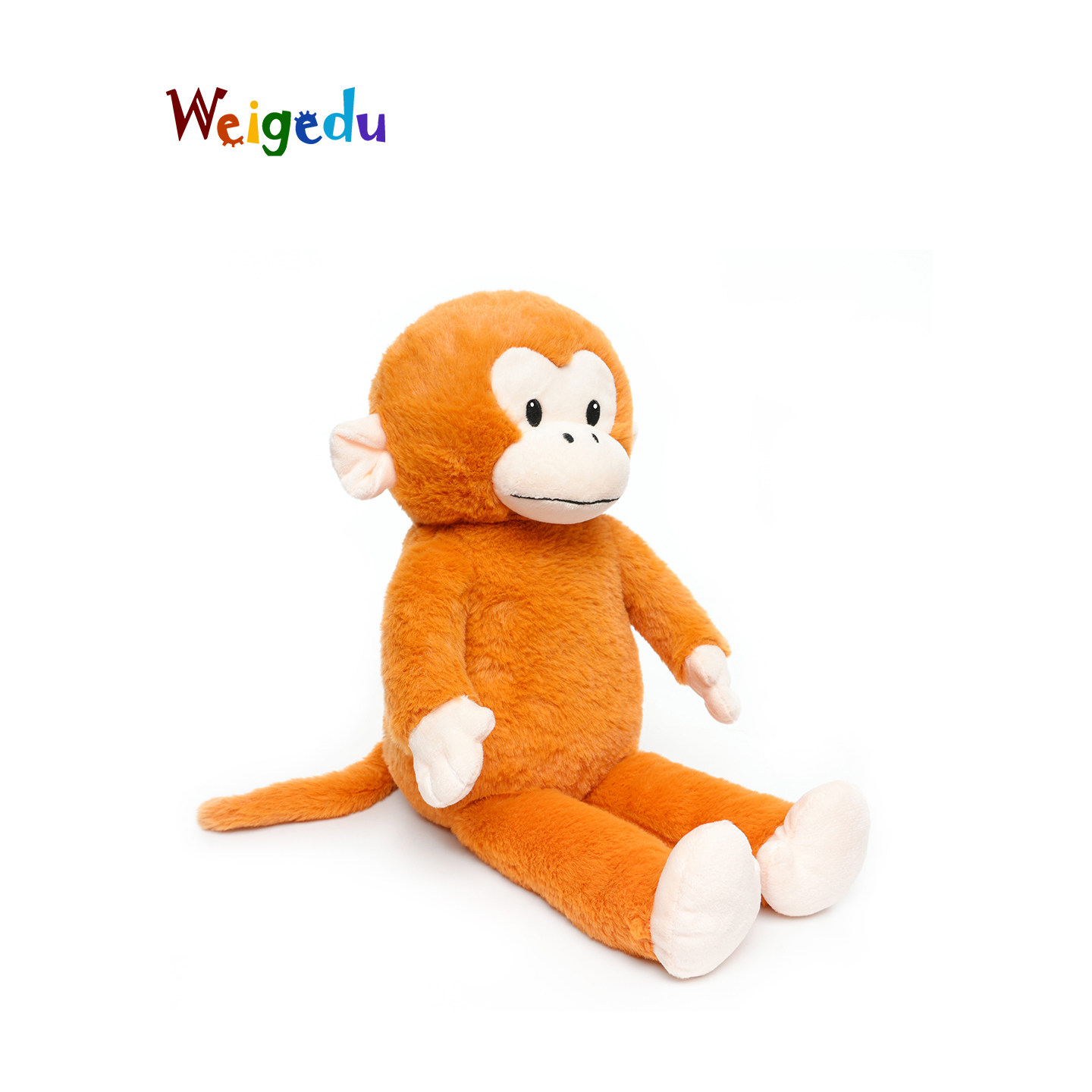 weigedu可爱小猴子毛绒玩具公仔娃娃儿童安抚长臂玩偶金黄色