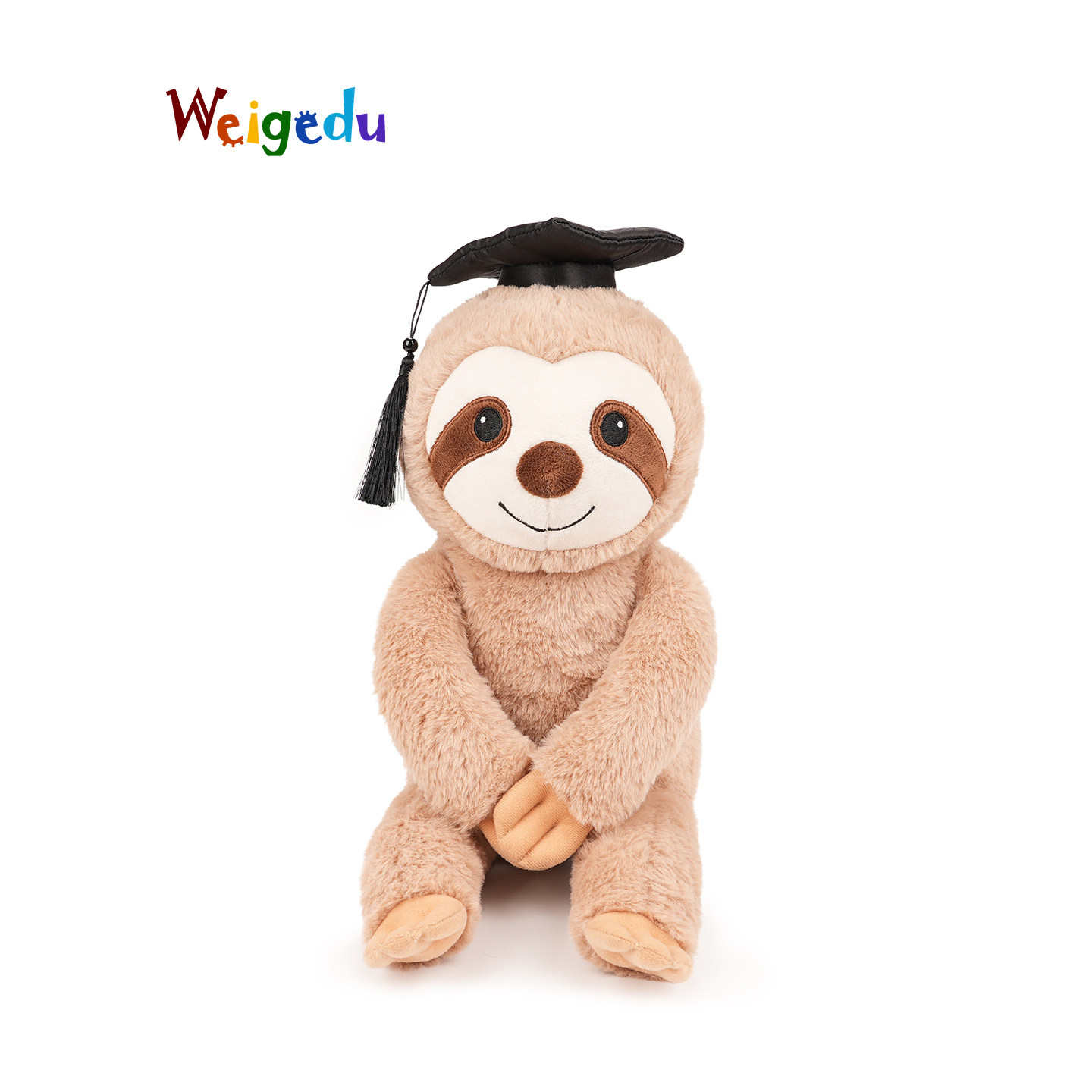 WEIGEDU树懒公仔毛绒玩具学士帽玩偶毕业季礼物送高中大学同学