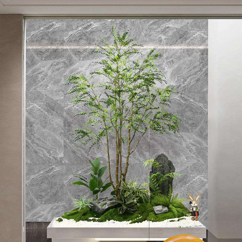 仿真绿植造景室内橱窗楼梯下玄关角落景观假植物装饰落地软装摆件