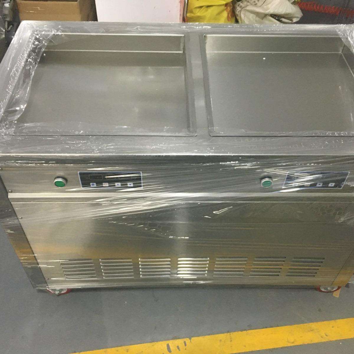 卓富智能双方双压炒冰机商用炒冰淇淋卷机泰式炒冰淇淋卷机出口CE