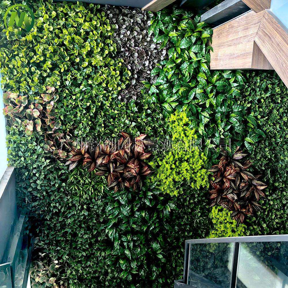 仿真植物墙绿植塑料假花草皮墙面装饰背景形象前台绿色草坪上墙壁