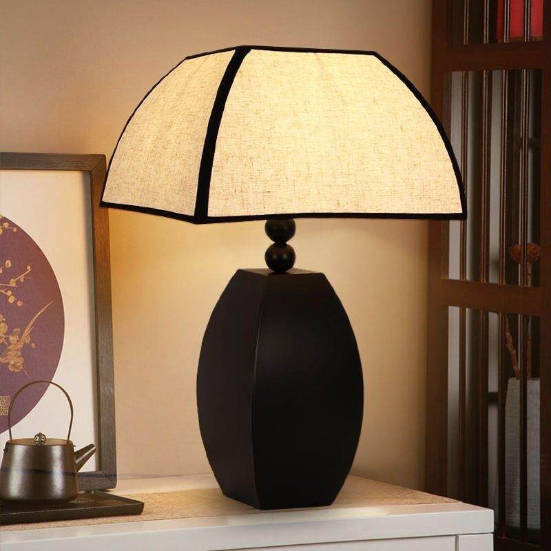 中古台灯vintage高级黑白客厅后现代书桌灯卧室床头灯新中式复古