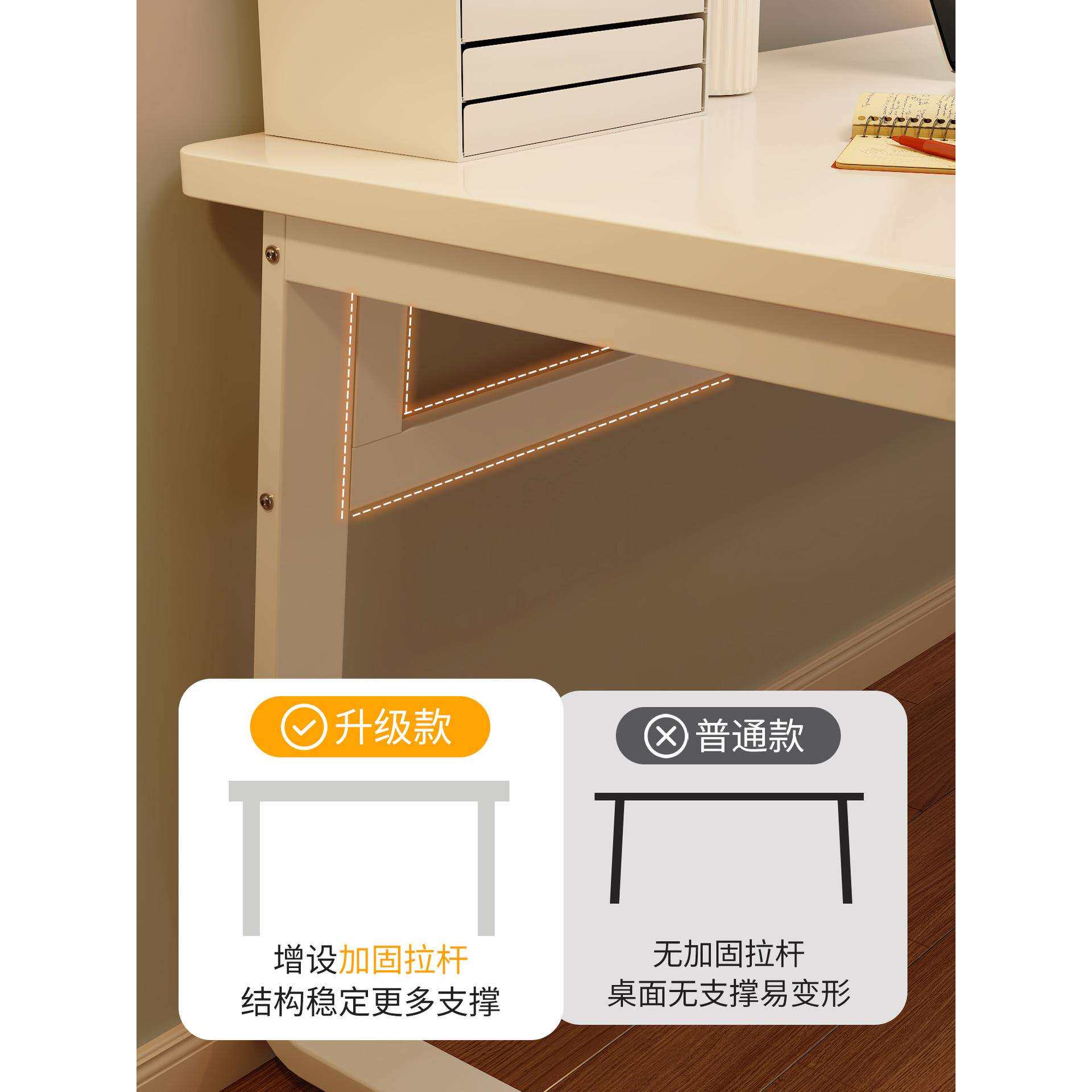 家用电脑桌卧室桌子工作台简约现代简易书桌学生写字桌台式办公桌