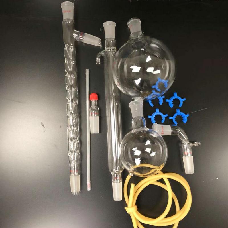 蒸馏水装置全套 纯露提纯套装蛇形冷凝管蒸馏烧瓶化学实验器材