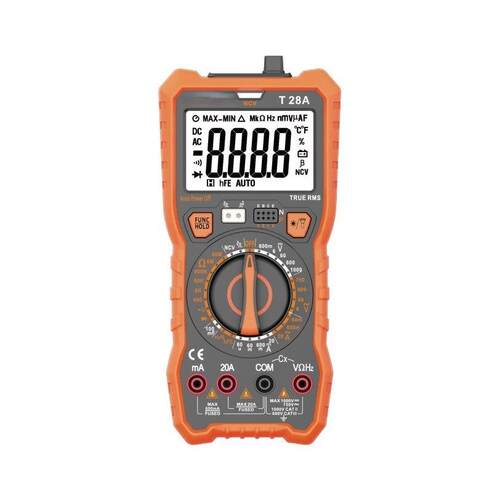 外贸版智能数字万用表T28A6000显示100mF电容测量NCV火线红外