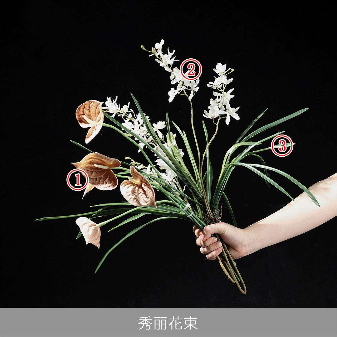 级逼真仿真假花套装花束人造花客厅茶几餐厅吧台公室前台干花