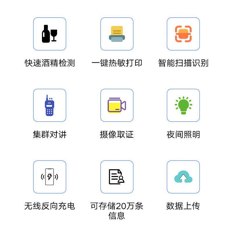 达城威WAT89EC-22呼出气体酒精含量检测智能酒检背夹