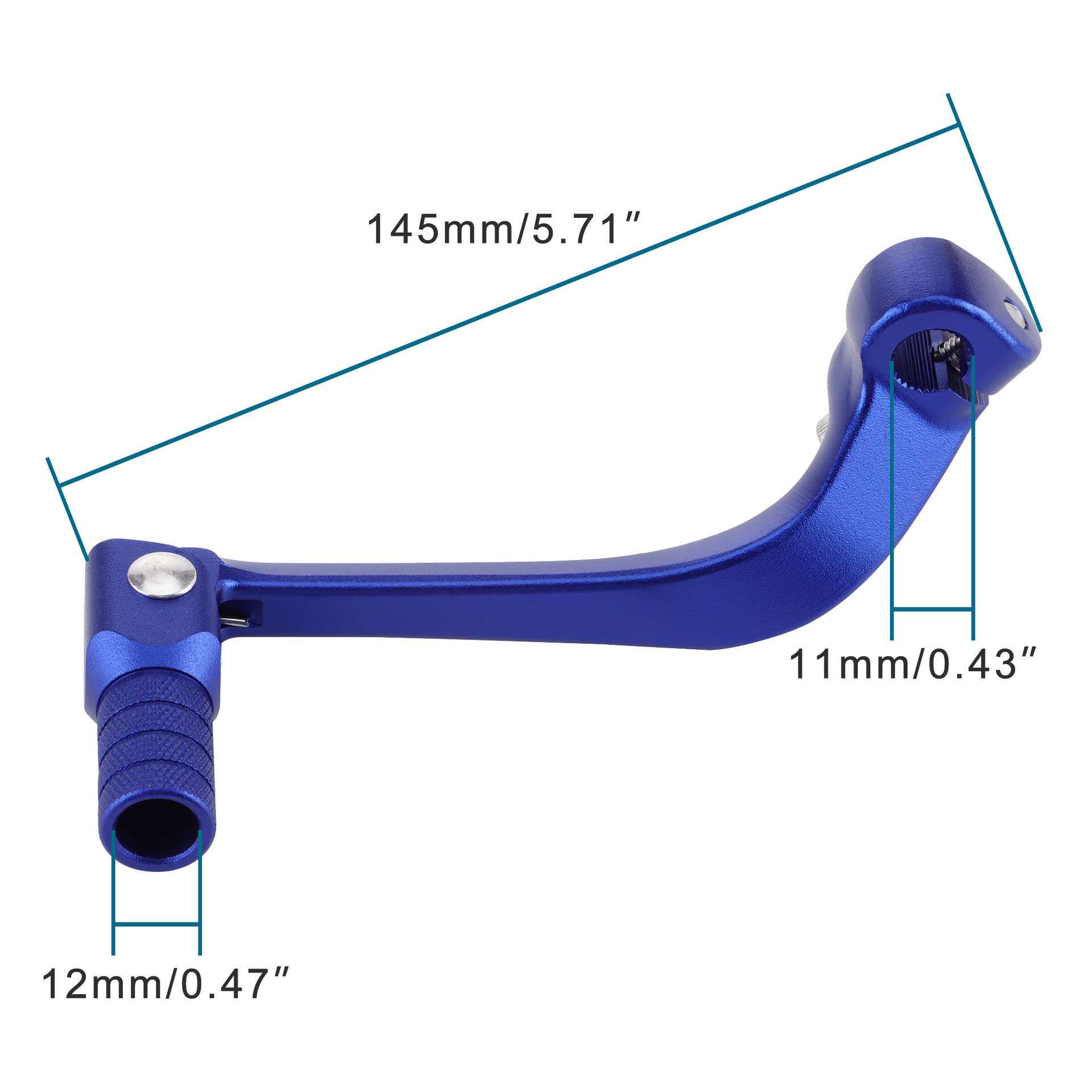 铝制折叠换档杆 适用CRF110越野车挂挡杆 通用大部分车型 蓝色