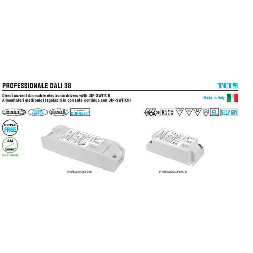 意大利TCI电源DALI 2调光电源拨码127490 PROFESSIONALE DALI 38