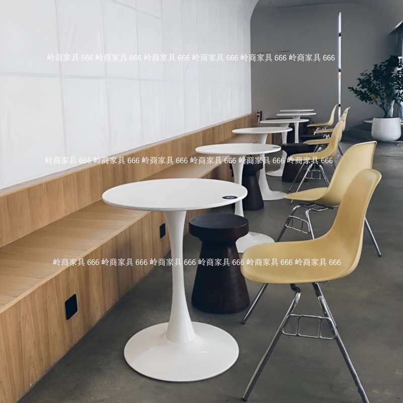 北欧设计轻奢美甲店梳妆凳咖啡厅奶茶店时尚简约靠背餐桌椅组合