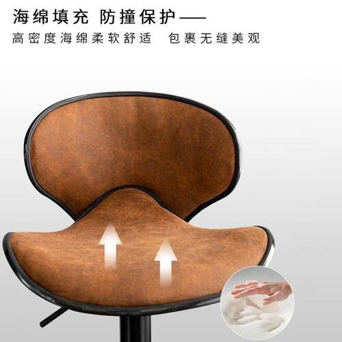 吧台椅家用可升降高脚凳吧台凳现代简约酒吧椅收银前台靠背吧凳子