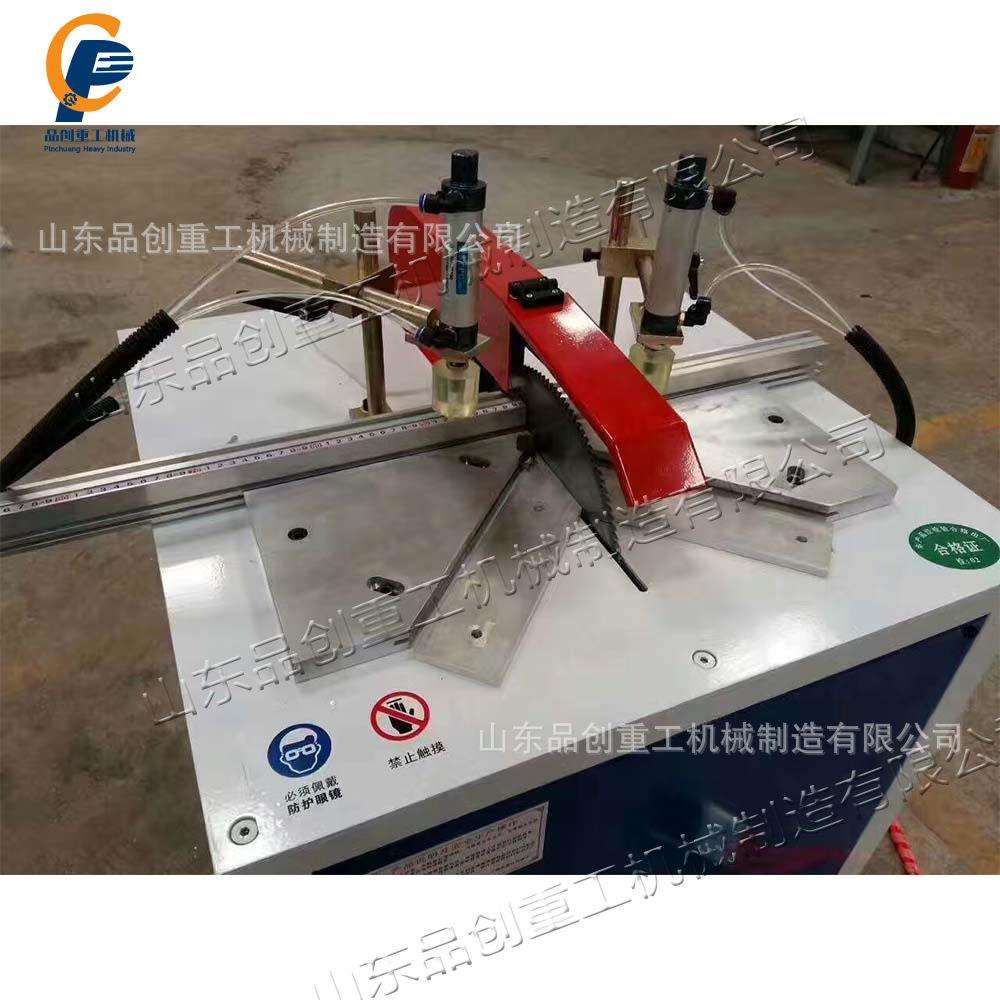 实木材料切角机 橱柜门晶钢门切铝机 45度90度门窗相框型材切割机