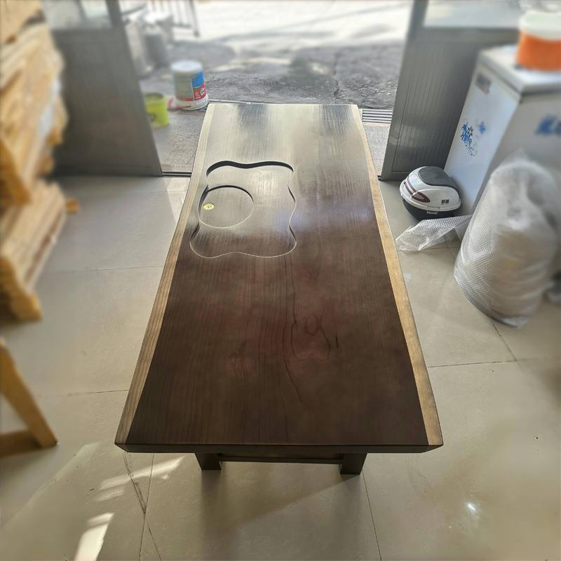 原木不规则可做面板边板大板茶桌茶台桌面实木边吧台自然松木整板图片