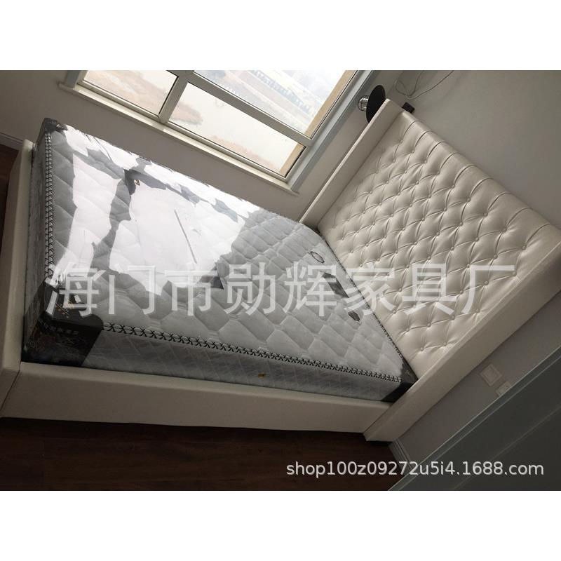 美式双人啦扣床 儿童高背布艺床 美式家具床 欧式婚床简约床