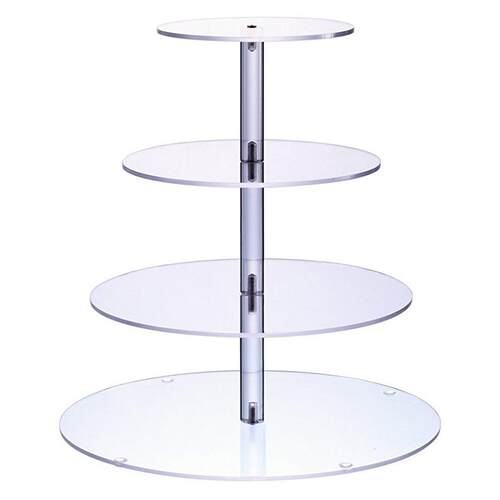 4层圆形亚克力蛋糕架 婚礼节日水果摆放架 透明蛋糕架cake stand