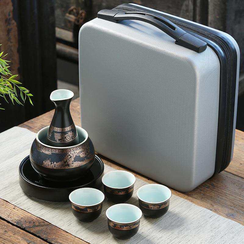 陶瓷煮酒器 电陶炉恒温垫温酒器套装 黄酒醒酒器 支持