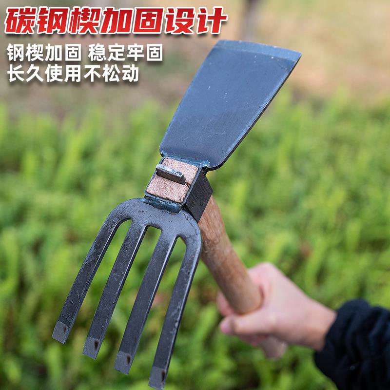 多功能种菜种花家用锄草小锄头带木柄户外挖土除草工具园艺小花锄图片