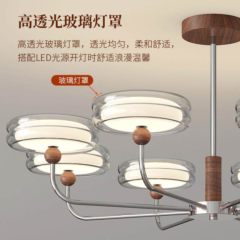 中古客厅吊灯书房餐厅卧室灯美式创意复古大气美拉德色系灯具轻奢