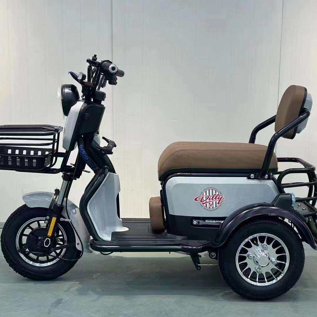 新款小型电动三轮车自带宝宝坐家用接送孩子休闲代步电动三轮车