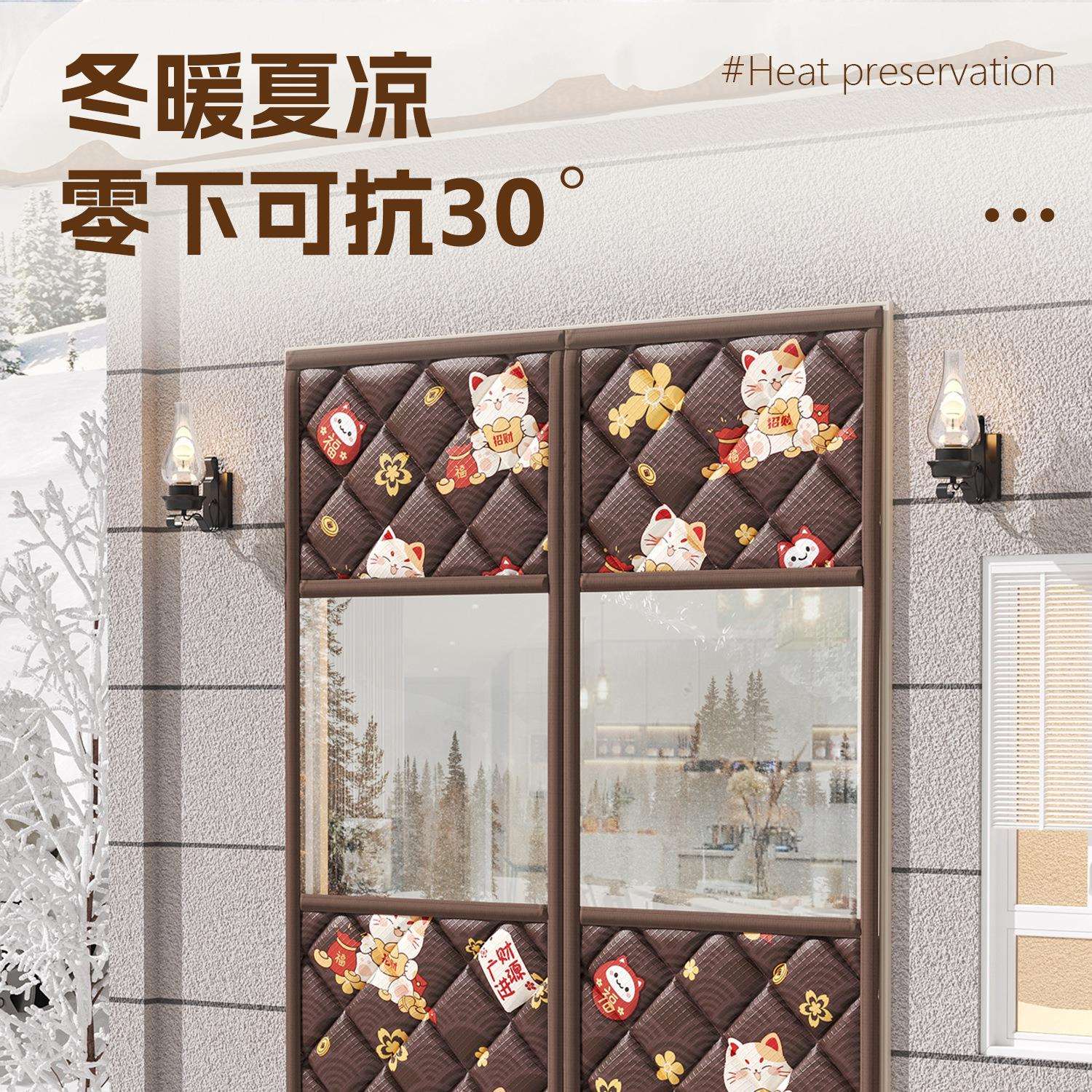 保暖棉门帘隔断帘降噪隔音2025新款耐磨耐用房间门口遮挡免打孔帘