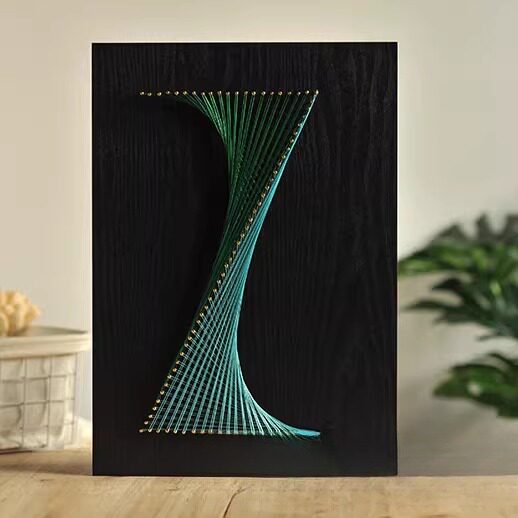 Z形几何DIY材料包钉子画绕线画亲子团建活动