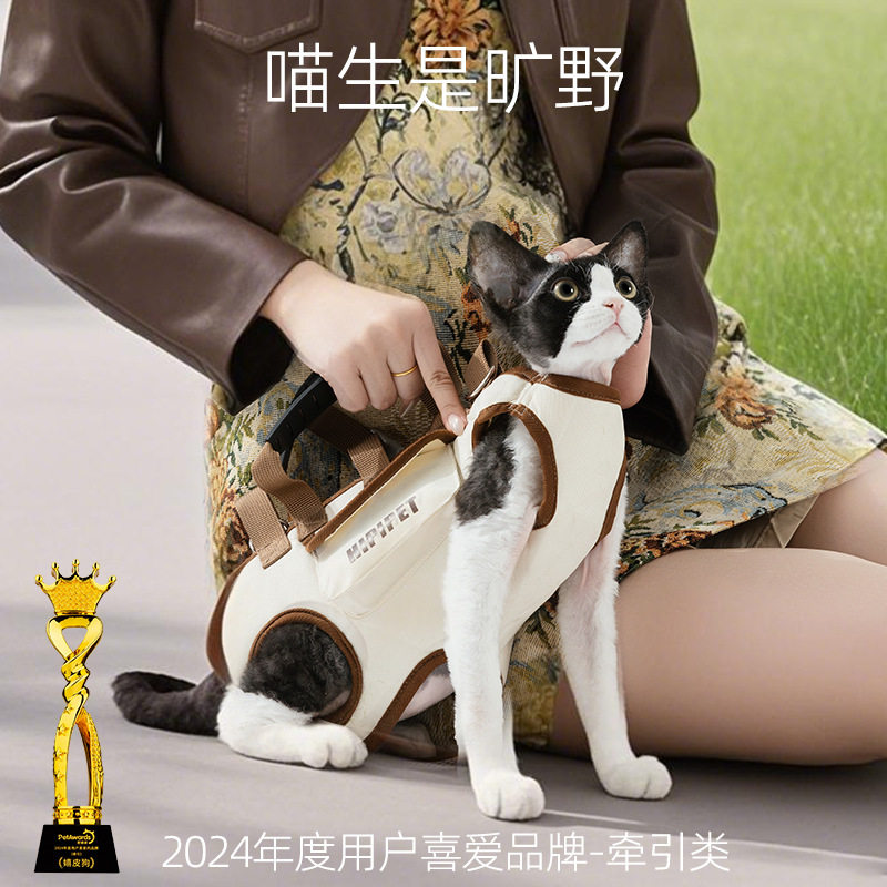 猫包宠物外出多功能牵引背包单肩斜挎手拎一体式狗包透气宠物背包