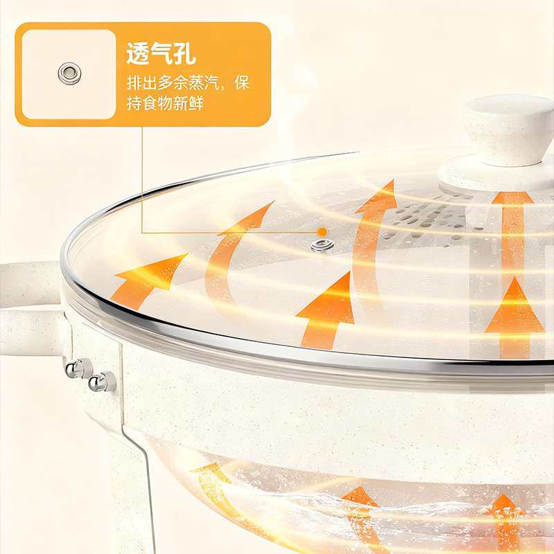 亚马逊麦饭石不锈钢自助餐炉酒精加热可拆卸圆形布菲炉Buffetset