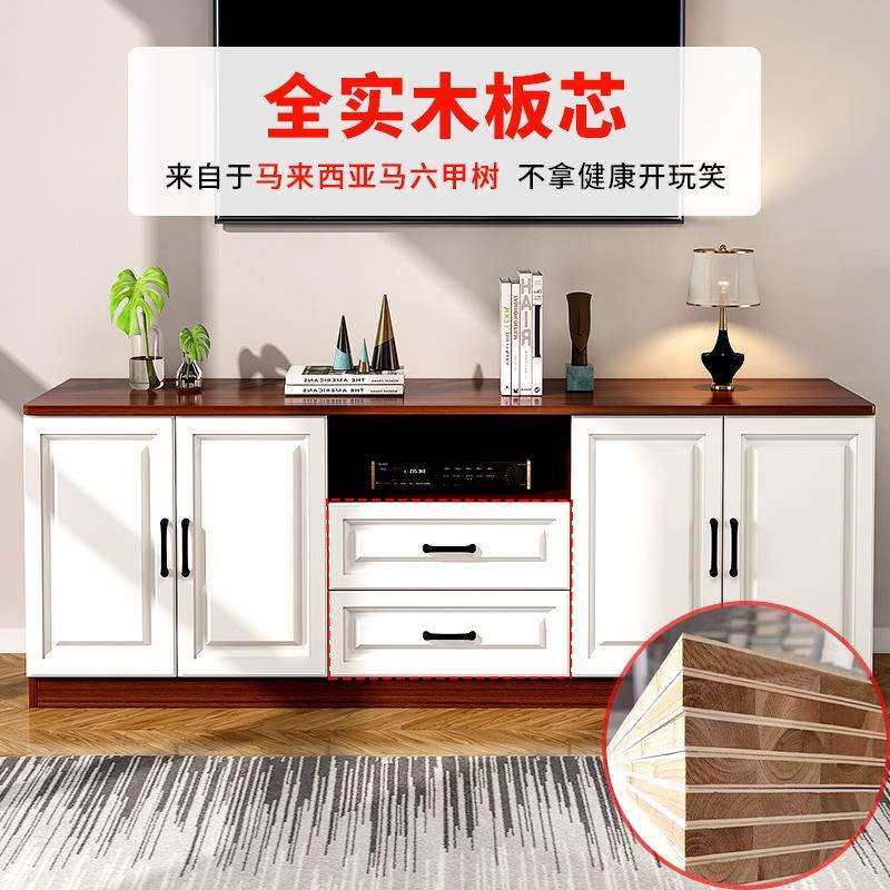 实木电视柜简约现代小户型2025新款客厅储物地柜卧室高款电垒德株