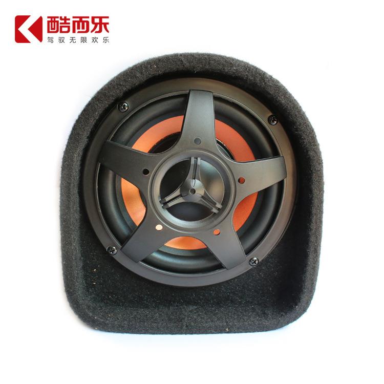 厂家直销酷而乐12V有源大功率汽车音响改装隧道型10寸车载低音炮