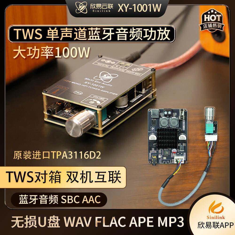 XY-1001W 单声道100W蓝牙音频功放板模块TWS对箱真无线TPA3116