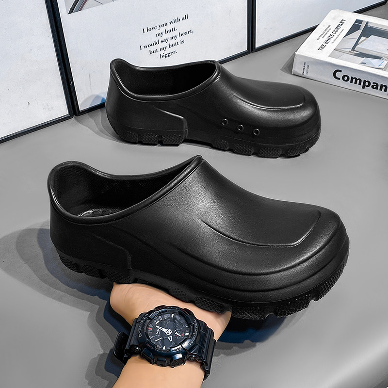 新款防滑防油涉水钓鱼胶鞋男士户外雨鞋厨师鞋轻便工作鞋2026春季,流行男鞋,包头拖,淘宝优惠券,粉丝福利购,淘宝优惠卷