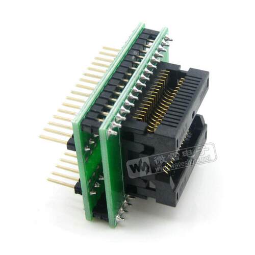 SOP32转DIP32 IC引脚间距1.27mm 编程座 测试座 652D032221X 带板
