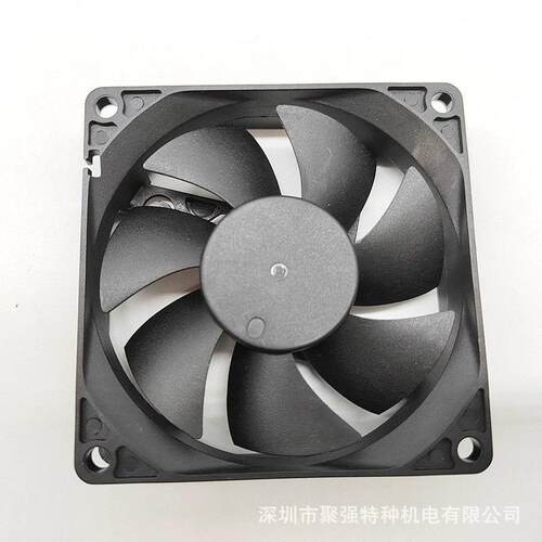 工厂直销工业轴承结构双滚珠含油液压DC直流风机JQ8020AY散热风扇