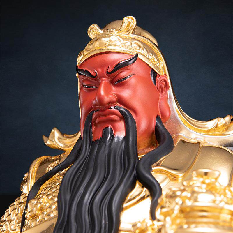 铜关公摆件客厅供奉武财神关公神像关二爷雕像店铺商品办公室