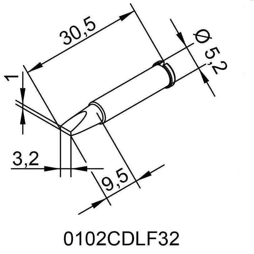 德国 埃莎ERSA 0102CDLF32 凿型烙铁头