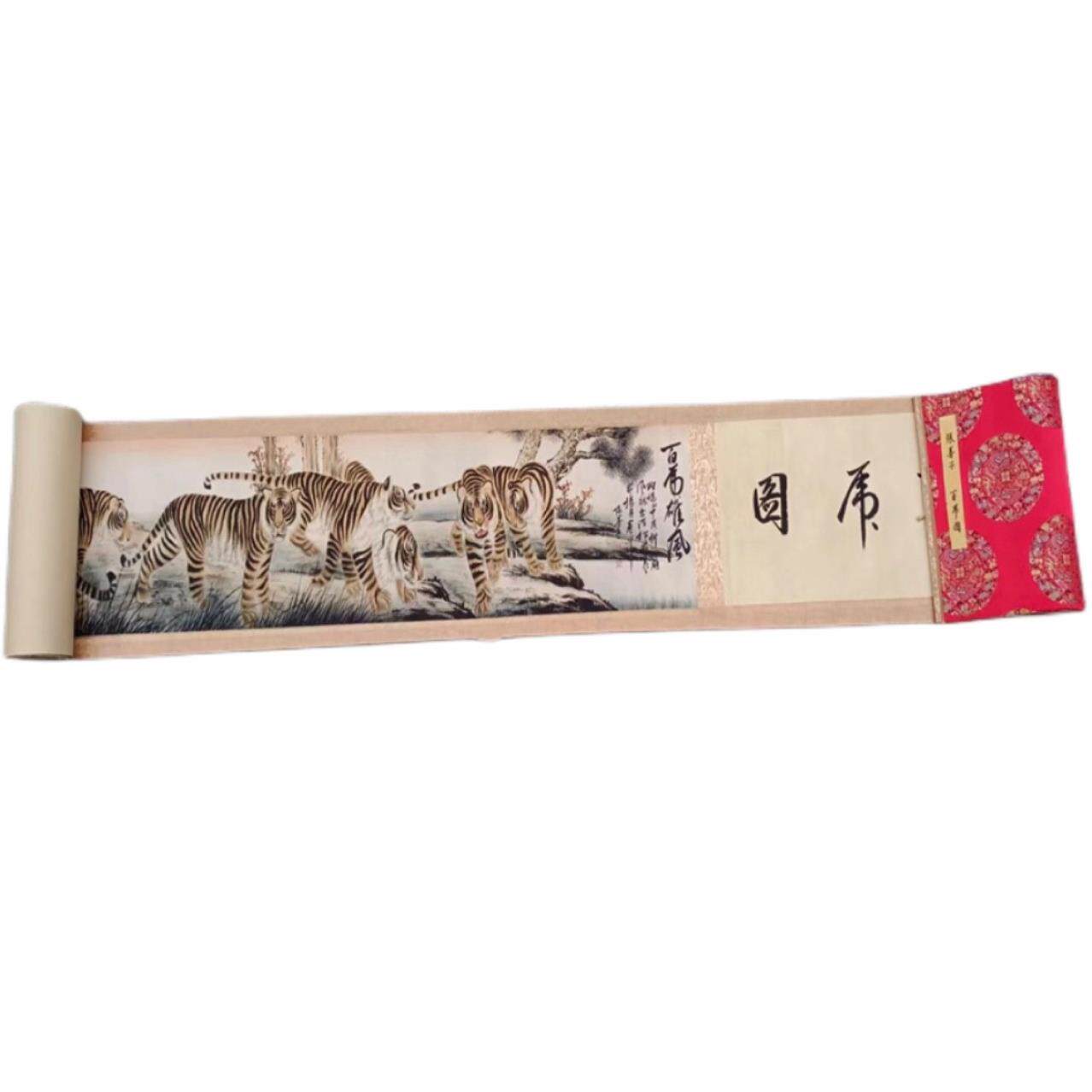 厂家直销仿古条幅山水字画十米长卷办公室客厅装饰画千里江山名画