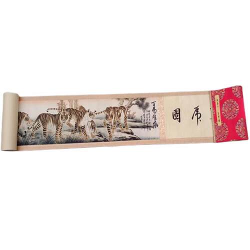 厂家直销仿古条幅山水字画十米长卷办公室客厅装饰画千里江山名画