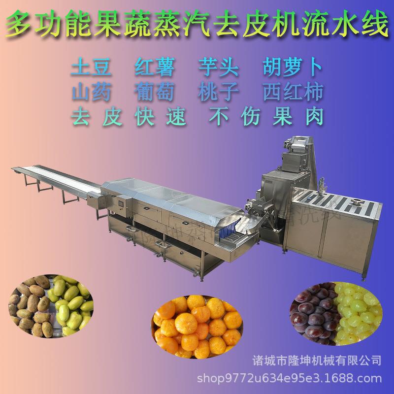 土豆毛辊清洗去皮机 薯条薯片加工去皮设备 马铃薯红薯蒸汽削皮机