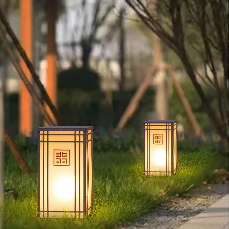 新中式草坪灯不锈钢景观灯室外花园别墅草坪灯公园景区大门柱灯
