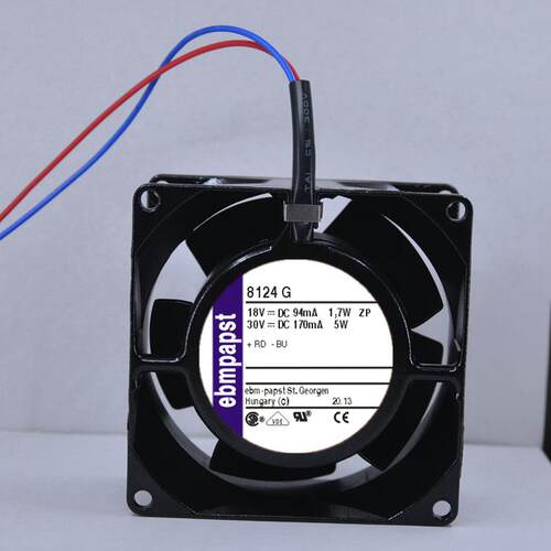 德国PAPST TYP 8124/8124G/8124K 18-30V 24V 8CM全金属直流风机