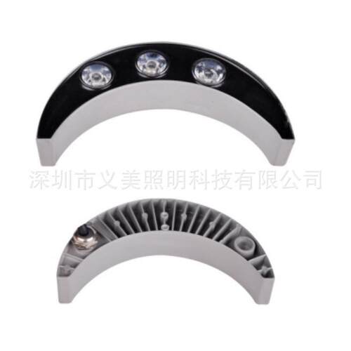 七彩月牙灯古建筑凉亭射灯厂家现货户外防水LED瓦楞灯6W9W瓦片灯