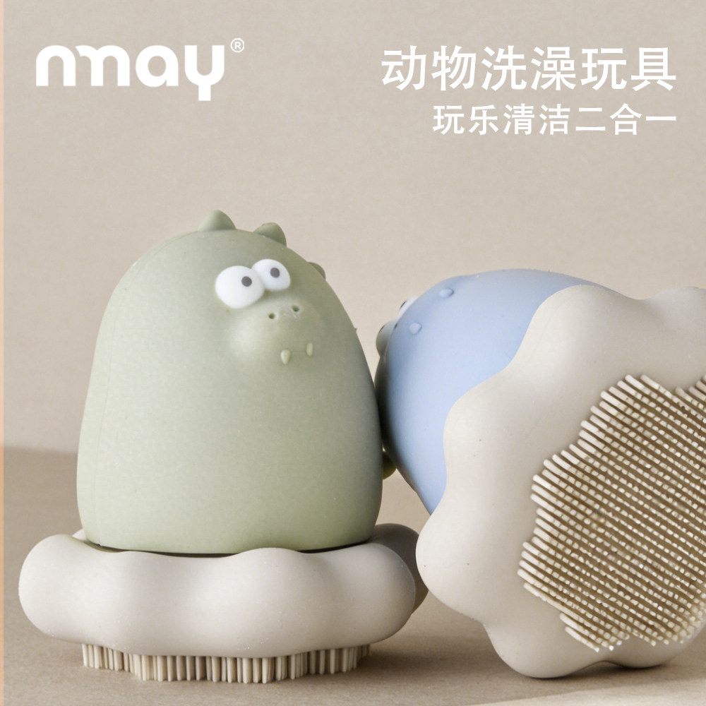nmay洗澡神器可爱风动物造型沐浴棉儿童洗澡玩具防滑按摩浴擦