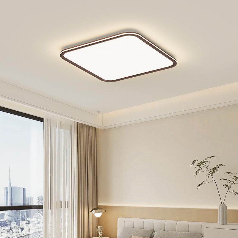 胡桃木纹钢琴键客厅吸顶灯现代简约大气全光谱护眼主灯个性造型灯