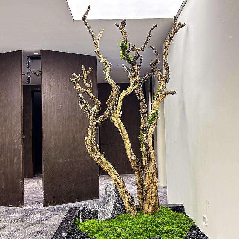 仿真枯树枝天然原木造景植物室内高端绿植装饰树大型假树简约景观