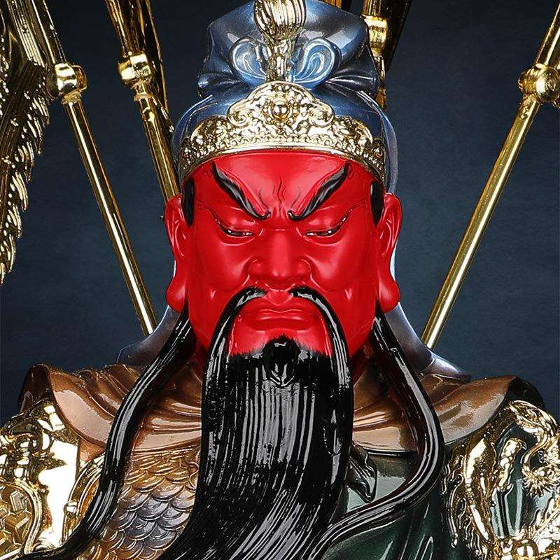 九龙关公摆件关公神像供奉家用树脂武财神关羽关二爷办公室
