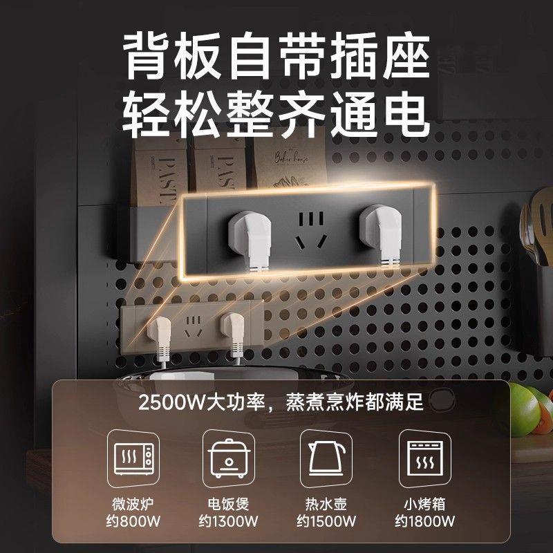 餐边柜靠墙一体储物柜厨房置物架收纳架家用简易多功能微波炉架子图片
