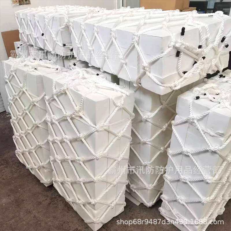 EVA泡沫船用防撞垫子多规格尼码头防碰垫龙绳编织方形岸边防碰垫
