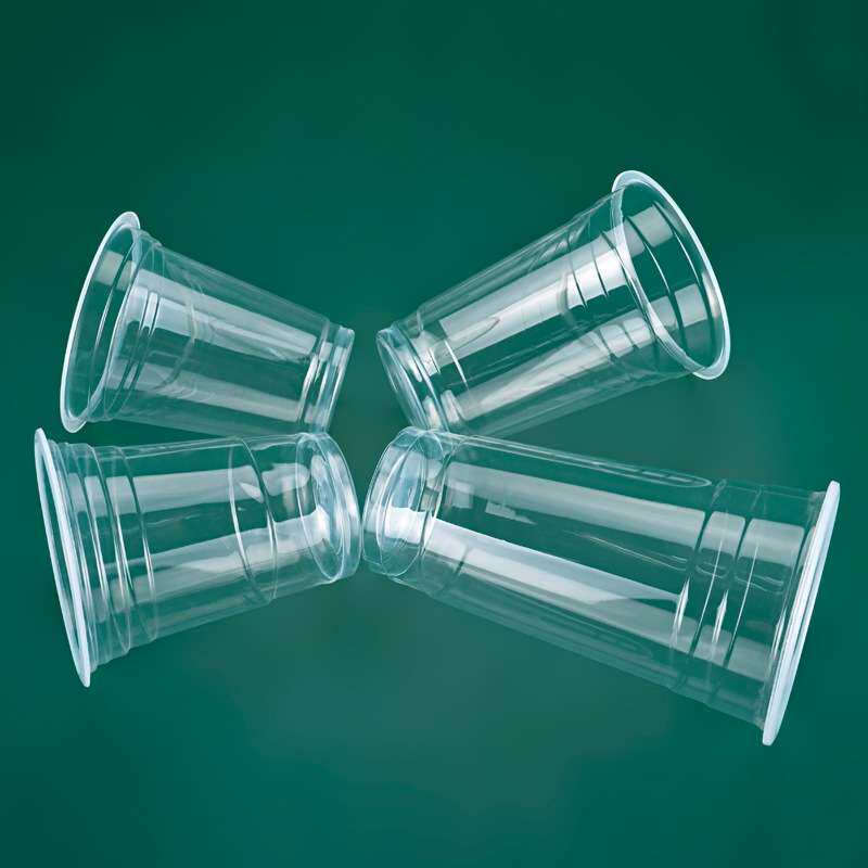 Custom logo disposable bubble tea boba plastic cups with lid