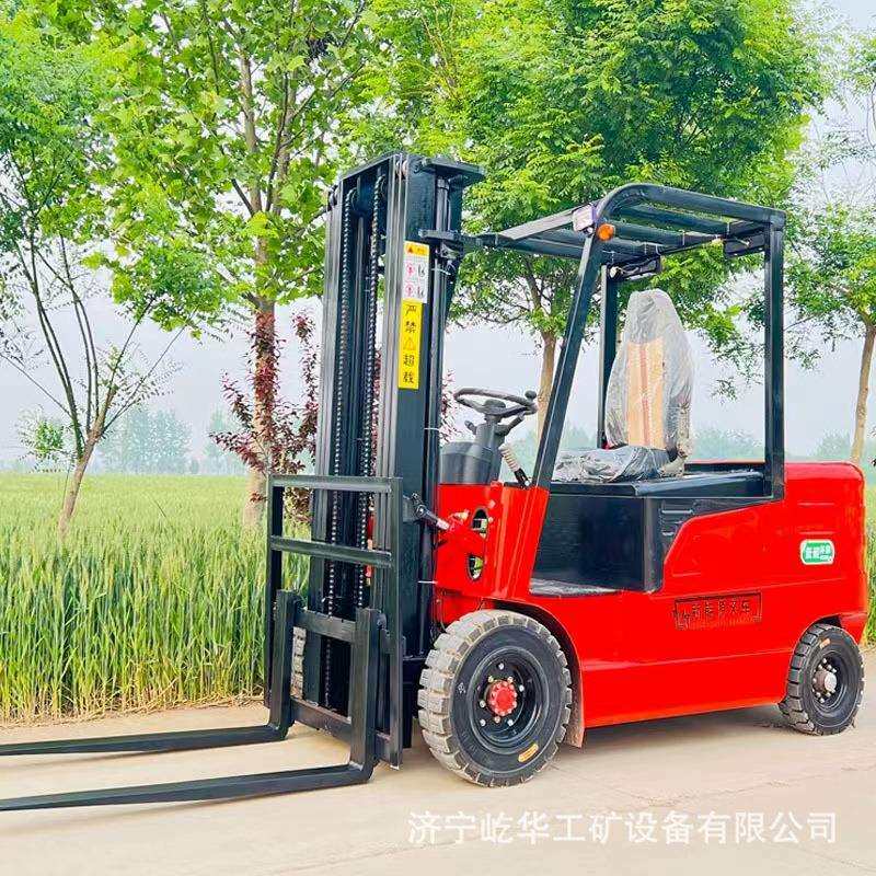 屹华全电动液压升降自动装卸小型座驾式四轮叉车新能源搬运堆高车